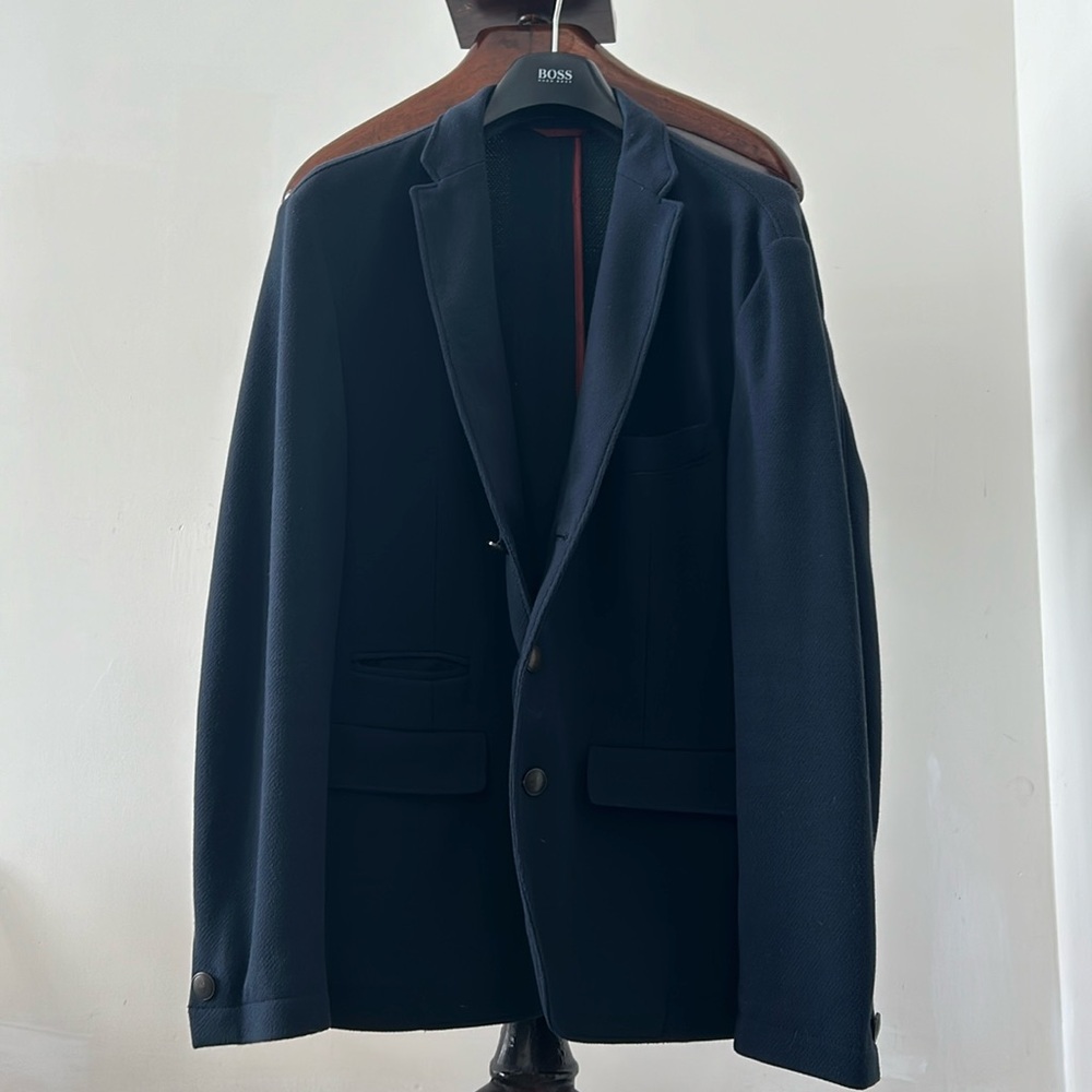 Hugo Boss Navy Casual Sweater Blazer